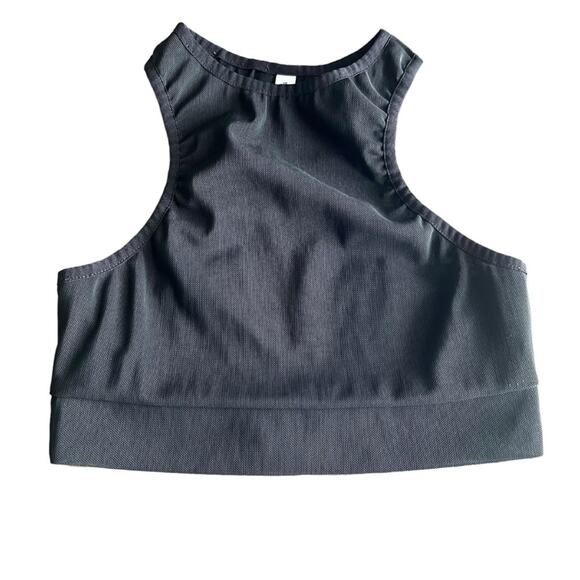 Bec & Bridge Women’s High Neck Black Mesh Racerback Sleeveless Cropped Top Sz 6 - Picture 1 of 7